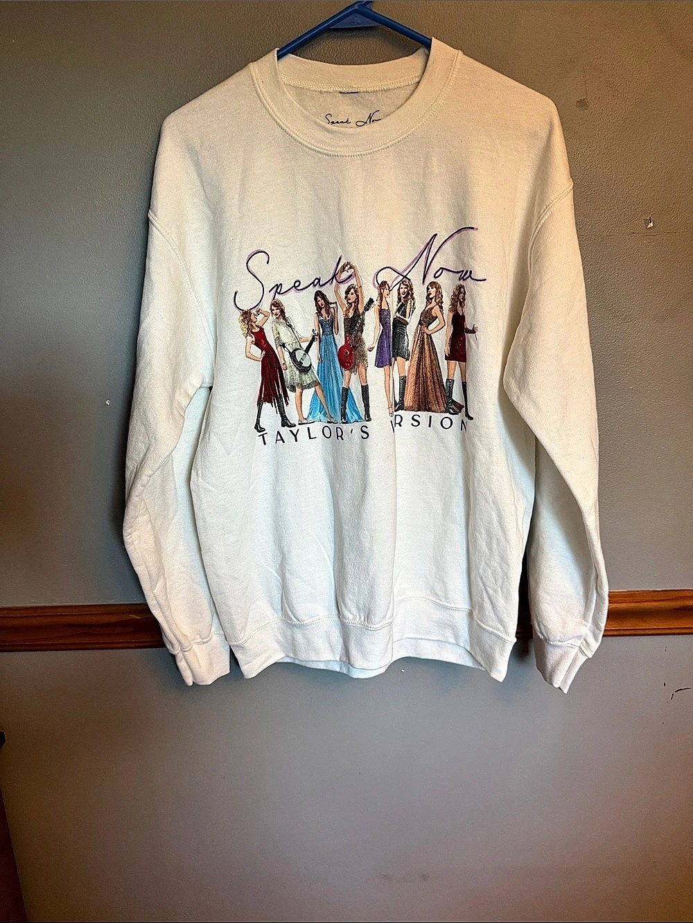 Official Taylor Swift Speak Now Taylors Version Eras White Crewneck Size M